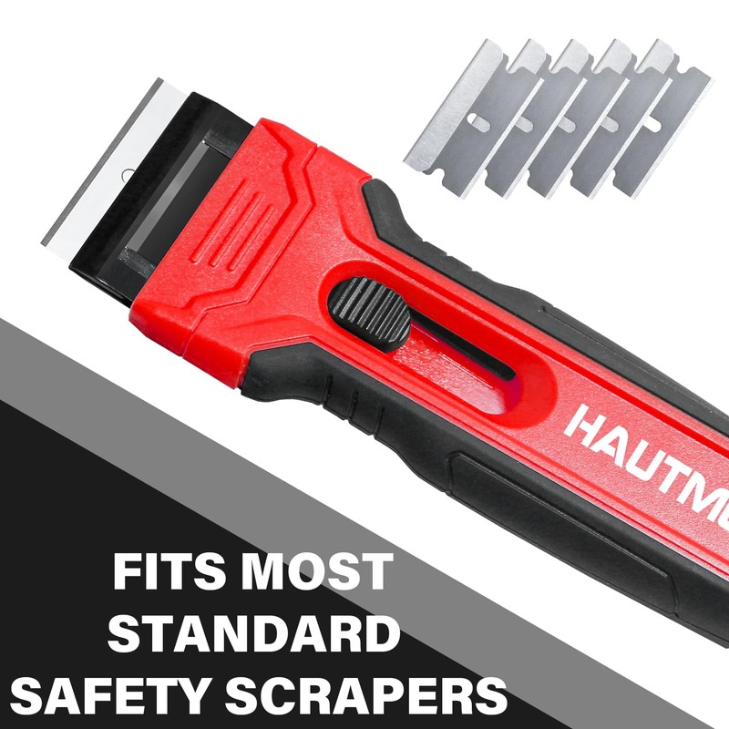 HAUTMEC 100 Pack Single Edge Razor Blades, Heavy Duty Edge