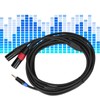 3.5mm Stereo Male to Dual 2 XLR Male Plug Connector