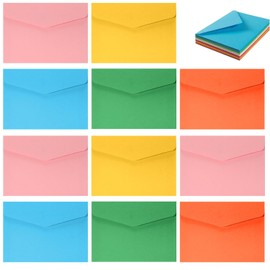 Mini Envelopes Colourful Mini Envelopes 11.5 x 8 cm Envelope Small Envelopes for Wedding Birthday Parties Greeting Cards Pack of 50