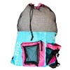 Swimz Elite Club Mesh Backpack - Blue/Pink, Large Swimming mesh
