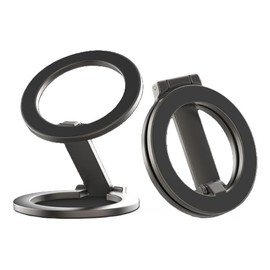 JFOLKS Magnetic Smartphone Stand, Simple Design, Compatible with MagSafe, Foldable, For Car and Desk, Stylish, Durable, 2 Colors (Black)