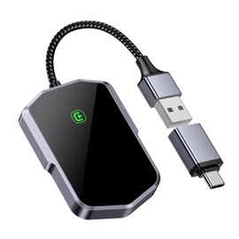 Carplay Adapter for iPhone, Converts Wired to Wireless Car Play Adapter Plug and Play CarPlay Wireless Control Suitable for Cars from 2017 and Apple iPhone iOS 10+ (A)