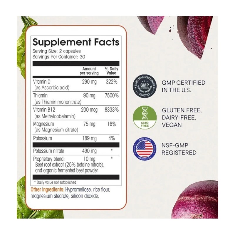 Berkeley Life Nitric Oxide Support Supplement Booster Blood Flow Circulation