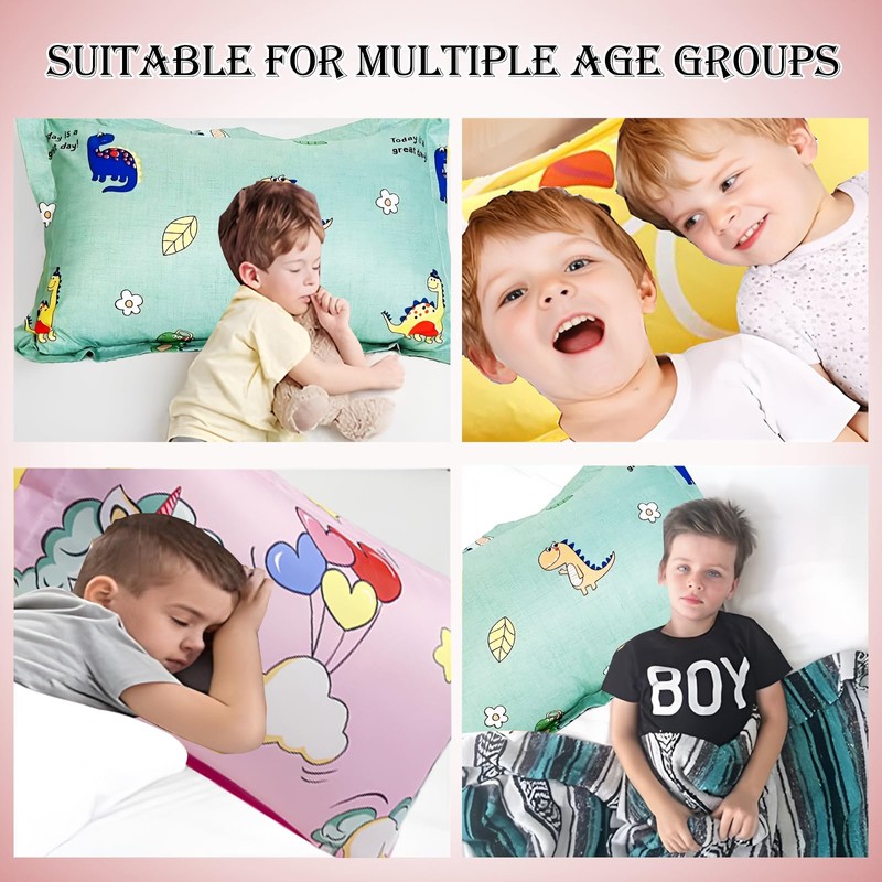 LHLZNB Baby Toddler Pillowcase,2 Pack 100% Cotton Pillow Cover,Cot Bed