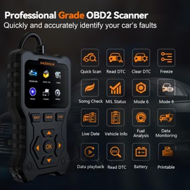 Pro OBD2 Scanner Advanced Diagnostic Tool for All Cars After 1996 Check Engine Light Code Reader and Clear Fault Codes-S510 Enhanced OBDII/EOBD/CAN Car Scan Tool with Fuel Analysis Quick Scan(Black)
