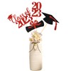 24 Pieces Graduation Party Centerpieces for Tables 2023 Red Glitter