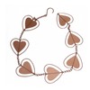 Metal Rain Chain Drainage Function Decorative Heart Shape Wind Chime