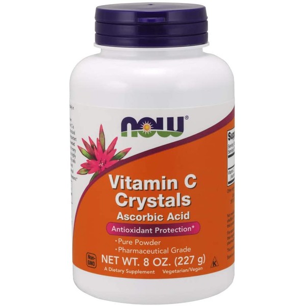 NOW Supplements, Vitamin C Crystals Ascorbic Acid, 100% Pure Powder, 8-Ounce