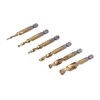 6Pcs Hex Shank Drill High Speed Steel Tap Chamfer Spiral