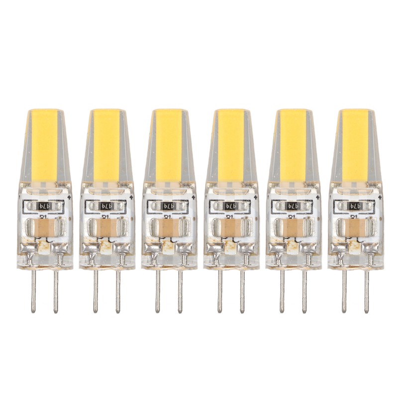 6 Pcs 6W 500LM G4 Bulb LED COB Silica Gel