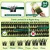 Lash Clusters 3D Effect Eyelash Clusters KEYYOU 144pcs D Curl