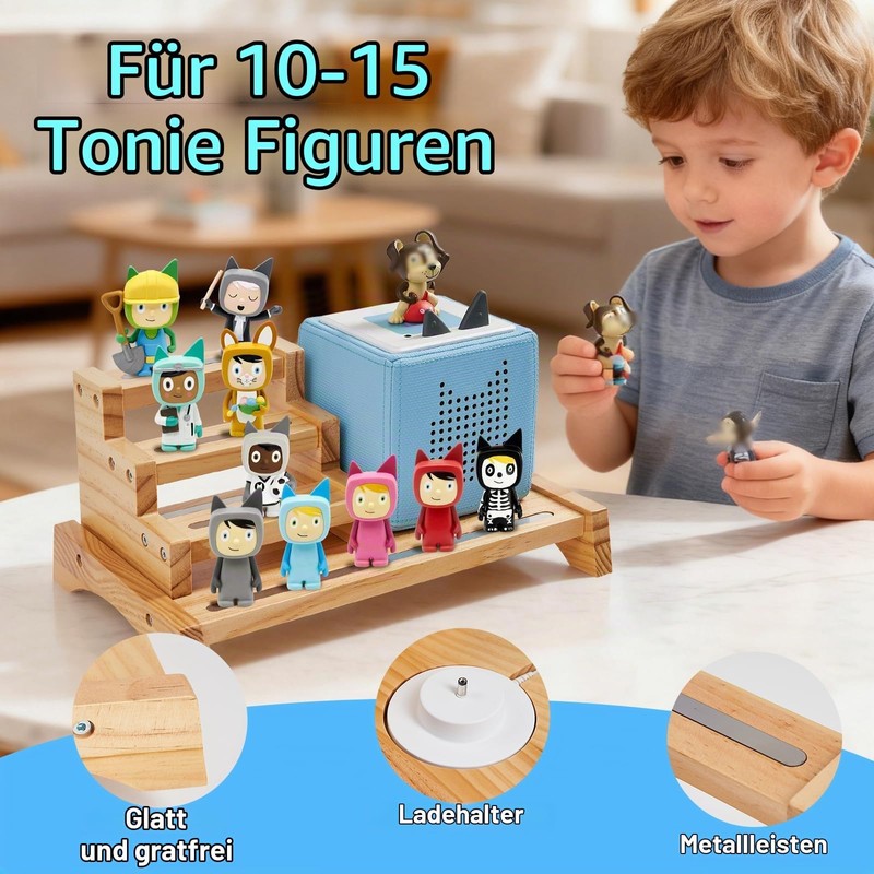 Gieanoo 3-Tier Tonie Shelf, Tonie Display Stand for Toniebox 2