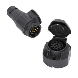 TAEUYYM Trailer Plug 13 Pin and Socket 13 Pin, 12 V Waterproof Trailer Plug Socket 13 Pin, Trailer Socket Plug 13 Pin for Trailers, Trucks, RVs, Cars, Tractors, Accessories