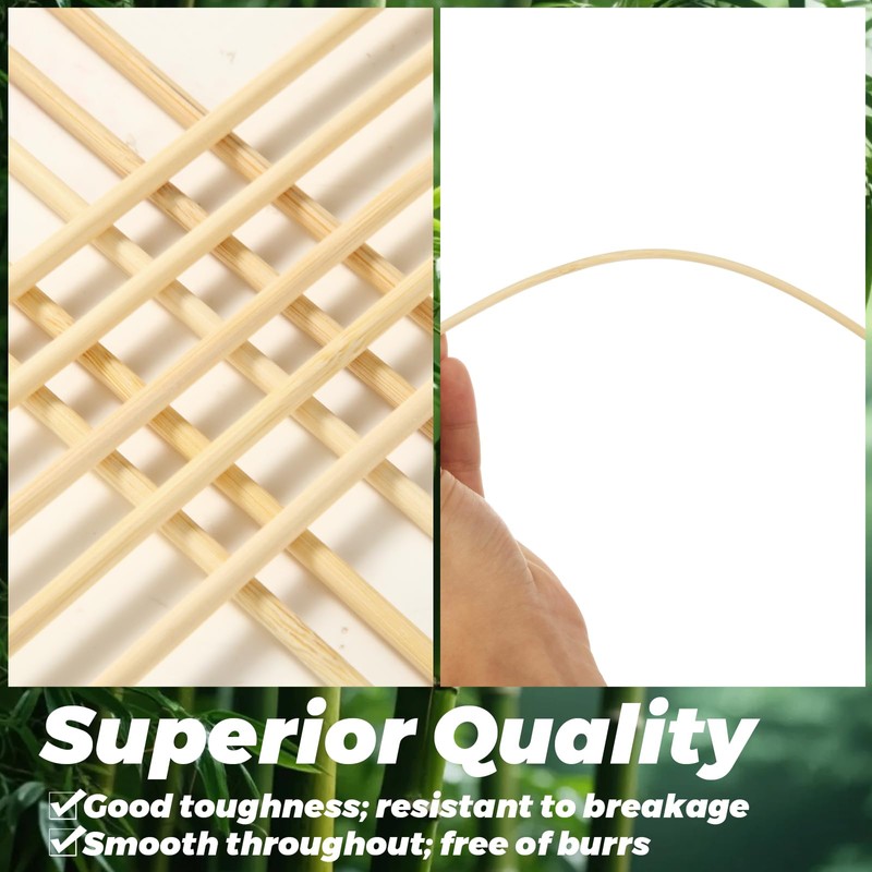 Acrux7 1200PCS 12 Inch Bamboo Skewer Sticks for Grilling 4mm