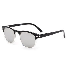 Kids Two Tone Sunglasses Flash Mirror Lens for Girls Boys UV Protection