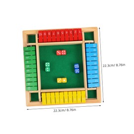 Hohopeti Box Flip Game Wooden Shut The Box Board Game for Adults Interactive Math Training Tool for Players Engaging Fun for Parties