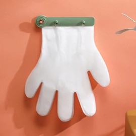 Gloves Holder On Wall - Hangable Mitten Storage Clips,Wall Mounted Gloves Dispenser Holder with 100 Mittens, for Bathroom, Kitchen, Refrigerator Door
