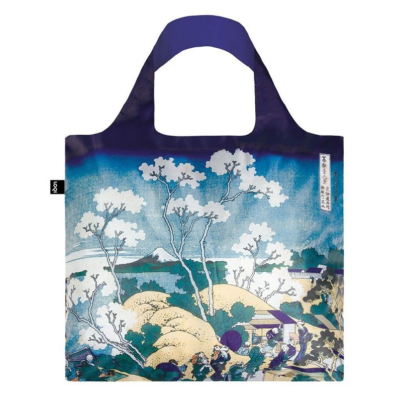 LOQI Set of 4 Reusable Grocery Bags, Oxford, Museum10 Collection