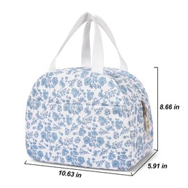 honitty Women's Cool Bag, Lunch Bag with Large Capacity, Portable Cool Bag, Foldable Lunch Bag for Office, Picnic, Travel
