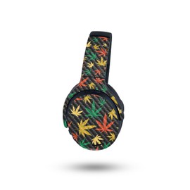 MightySkins Carbon Fiber Skin Compatible with Skullcandy Crusher ANC 2 - Rastafari Kush | Protective, Durable Textured Carbon Fiber Finish | Easy to Apply