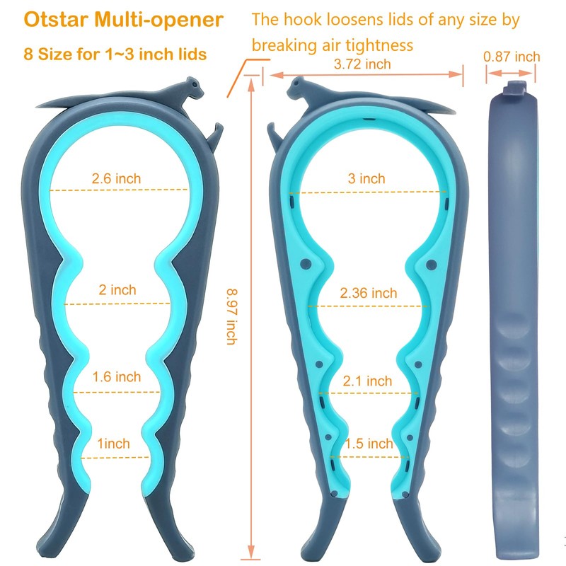 Otstar Jar Opener Bottle Opener and Can Opener for Weak