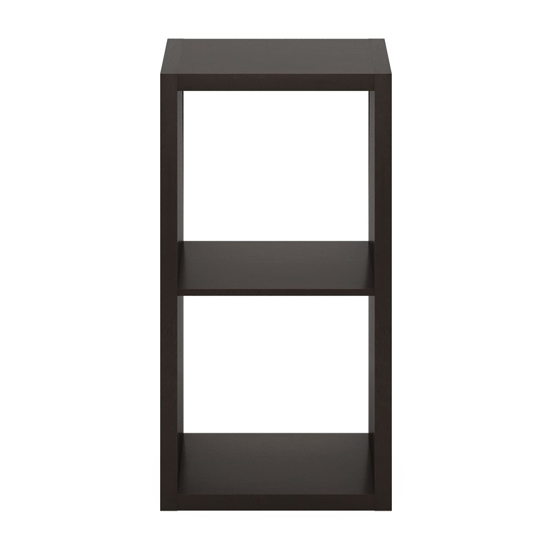 Furinno Cubicle Open Back Decorative Cube Storage Organizer, 2, Dark