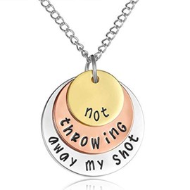 HANRESHE Hamilton Gift Necklace Not Throwing Away My Shot Necklace Rise Up Tri-Layer Broadway Musical Pendants Jewelry Hamilton Gifts Women