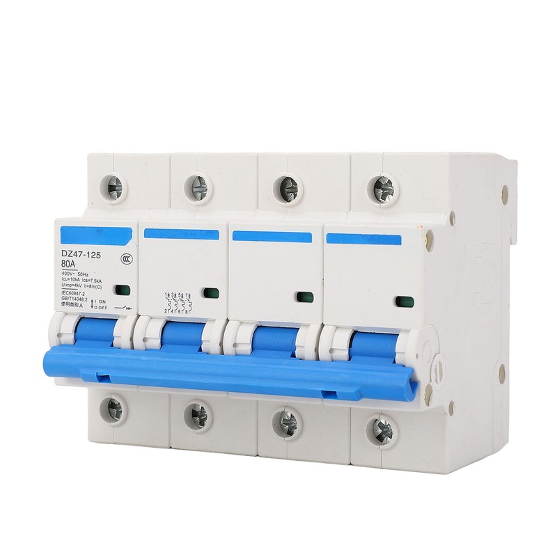 Rail Mount Circuit Breaker 4 Pole 400V 80A Versatile Safety
