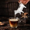 Angoily Ceramic Cow Coffee Creamer Dispenser: 40ml Withe Milk Creamer