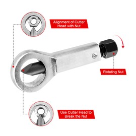 12 Piece Nut Breaker Set, Rusted Damaged Bolt Screw Removal, Portable Plastic Box, Stubborn Screws, Broken Bits, Stud Bolts