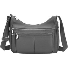 Designer Genuine Nappa Leather Handcrafted Shoulder Bag for Women Ladies Small Everyday Crossover Work Grey Small Small, gray