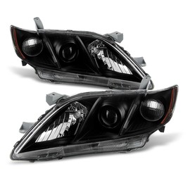 ACANII - For 2007 2008 2009 Toyota Camry Black Housing Projector Headlights Headlamps 07-09 Set Driver + Passenger Side