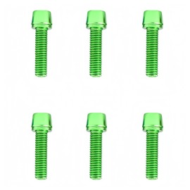 JMFahrrad Bicycle Stem Hex M5x18mm Tapered Head Bolt with Washer Screws Bolts for BMX/MTB/Road Bike Replacement (Green)