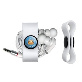 GRAPHICS & MORE and Dim Sum Then Some Funny Humor Headphone Earbud Cord Wrap - Charging Cable Manager - Wire Organizer Set of 2 - White