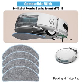 KiimSin KiimSin 4 St1ck Staubsauger-Wischt1cher f1r iRobot Roomba Combo Essential/Vac Essential Y0110 Y0112 Y0140 Q0110 Q0120/ Plus 105 Combo/ 205 DustCompactor Combo Wischpad-Zubeh?r