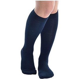6 Pairs Knee High Socks Casual & School Wear Socks For Girls & boys, Unisex Plain Knee High Socks For Kids, Comfortable & Breathable in 10 Colours (UK Shoe Size 9 to 12 (4-7 yrs), Navy Blue)