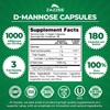 Zazzee D-Mannose, 1000 mg per Serving, 180 Vegan Capsules, 3