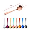 LannuMet 8pcs Stainless Steel Mixed Colors Cereal Soup Spoons Round