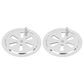 X AUTOHAUX 2pcs 5 Inch Marine Boat Louvered Ventilation Vent 316 Stainless Steel Venting Panel Cover