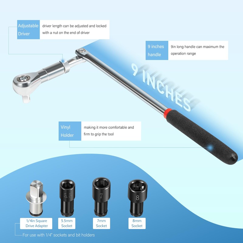 Yoursme 64180 Actuator Motor Wrench Kit Come with 5.5mm 7mm