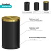 YOJIA 4.7 Gallon/18L Stainless Steel Bathroom Trash Can,Black and Gold