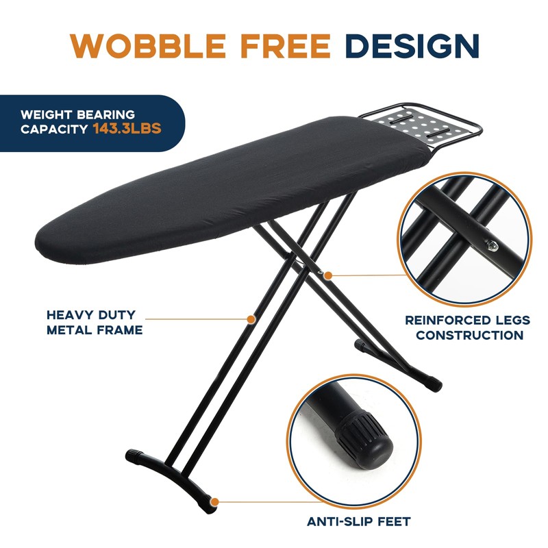 Ironing Board Full Size, RAINHOL 54"x13" Heavy Duty Compact Iron