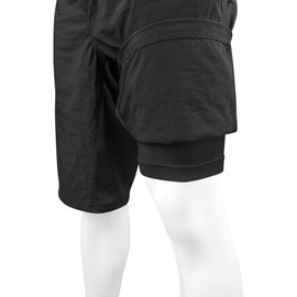 AERO|TECH|DESIGNS | Men's USA MTB Shorts | Mountain Bike Shell and Padded Liner | 11 in Inseam | 5X-Large | Charcoal