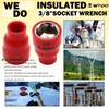 WEDO Insulated 3/8-inch Drive Socket,19mm,VDE 1000V Dipping Hex Socket,CR-V Steel,Length
