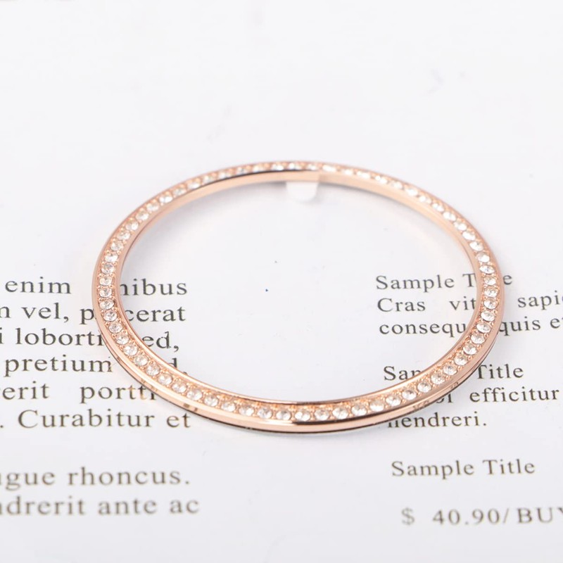 Gatuida 46mm Bezel Protector Crystal Diamond Cover Alloy Bezel Ring