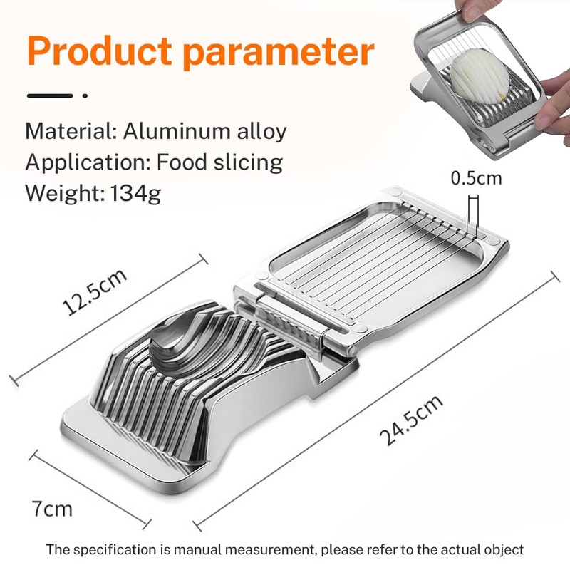 Stainless Steel Egg Slicer, Dishwasher Safe, Egg Divider, Strawberry Cutter,