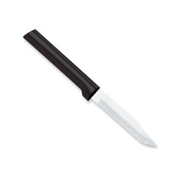 RADA Cutlery Serrated Regular Paring Knife (W242), 3.25" Stainless Steel Hollow Ground Fine-Serrated Blade, Made in USA, Black Handle, Pack of 2