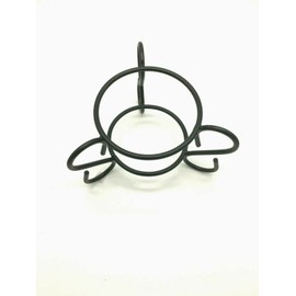 Black Metal Sphere Holder, Crystal Ball Stand. Approx. 2.75" (Inside Dia.)