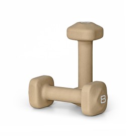 Tone Fitness 8 lb Neoprene Dumbbell Pair for Home Workouts – Non-Slip Design - Beige