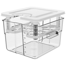 Sous Vide Container with Lid and Rack Sous Vide Pot 12.6 Quart Slow Cooker Container Compatible with Most Immersion Circulators
